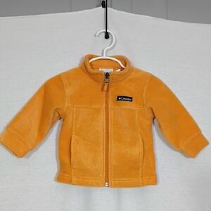 EUC Columbia Infant Boy' Steens Mountain II Fleece Jacket Orange Size 6-12 Month